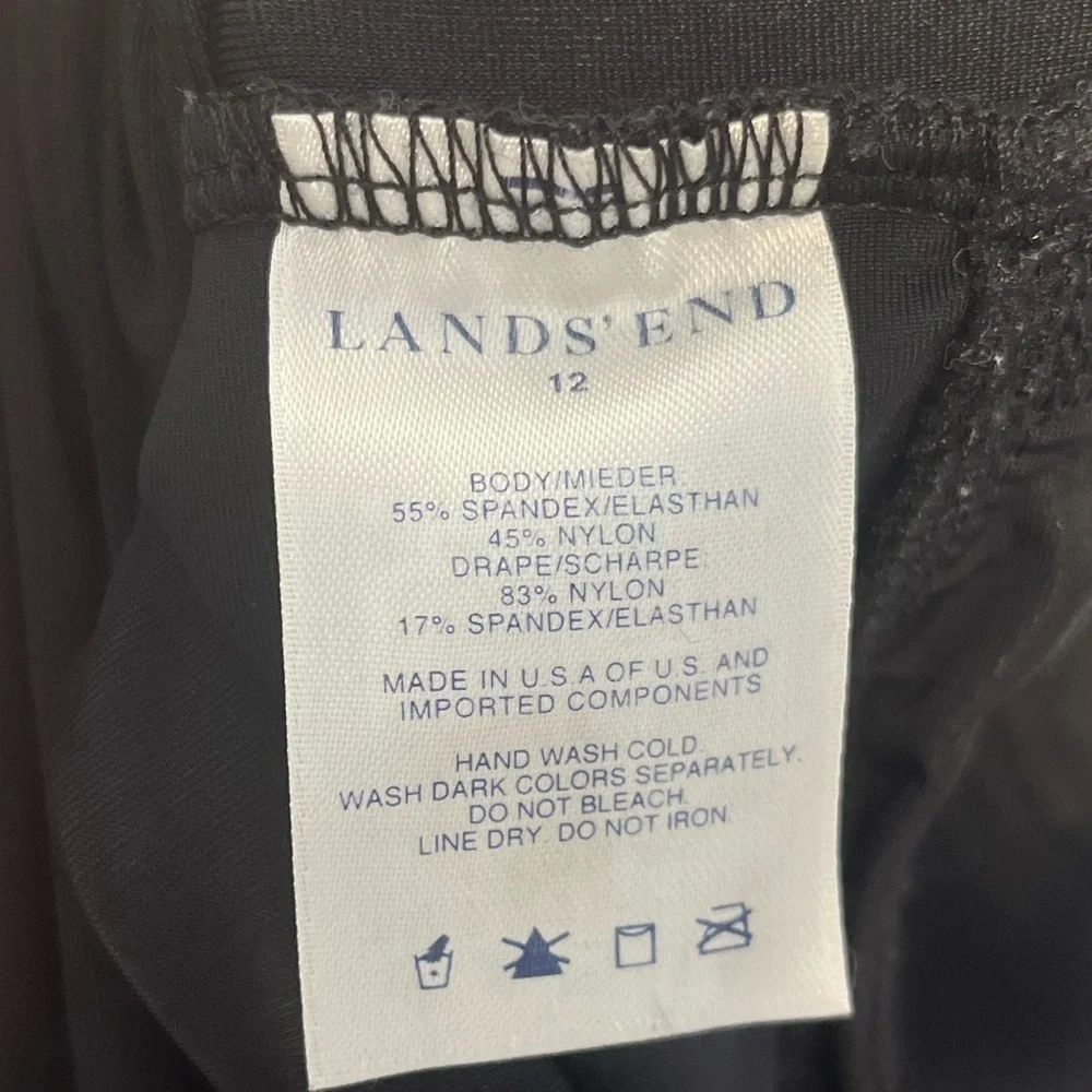 Lands' End Classic black slimming One Piece - Picture 2 of 5